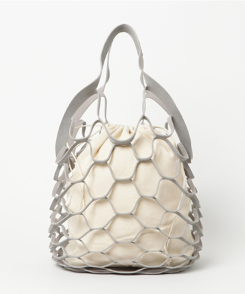 ottilie(オティーリエ)の「カッティングメッシュバッグ(ハンドバッグ・レディース・ベージュ/ブラック/グレー/グリーン・FREE)」の18枚目の写真