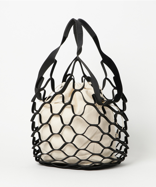 ottilie(オティーリエ)の「カッティングメッシュバッグ(ハンドバッグ・レディース・ベージュ/ブラック/グレー/グリーン・FREE)」の8枚目の写真