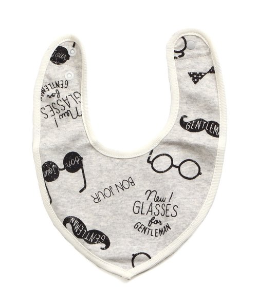 Ampersand（アンパサンド）の「モノトーン柄スタイ（スタイ/よだれかけ・キッズ・ブラック/グレー/チャコール/キナリ・90）」の7枚目の写真