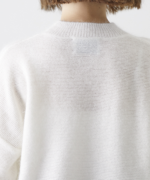 STUDIOUS(ステュディオス)の「フラッフィーシャギーリブニット(ニット/セーター・レディース・ライトグレー/ブラック/オフホワイト・FREE)」の5枚目の写真