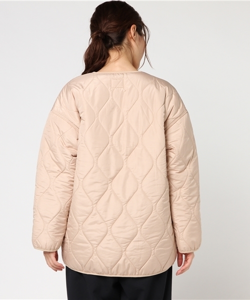 LBC(エルビーシー)の「裏ボアキルトジャケット (ブルゾン・レディース・ダークグリーン/ピンクベージュ・MEDIUM/LARGE)」の10枚目の写真