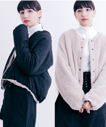 MERLOT | ピーチ×ボアリバーシブルジャケット000-6527(ダウンジャケット/コート)