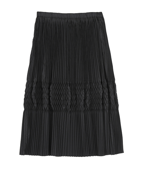 ZUCCa（ズッカ）の「プリーツタフタ（スカート・レディース・ブラック/ダークグレー・M/M size）」の3枚目の写真