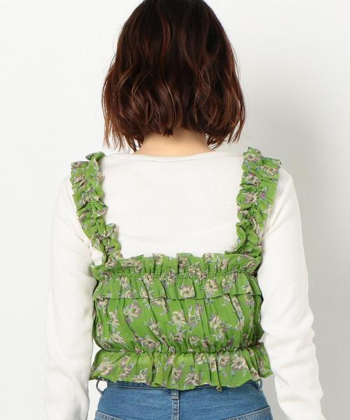 Another Edition（アナザーエディション）の「ジョーゼットフラワープリントキャミブラウス（キャミソール・レディース・ピンク/ケリー・FREE）」の3枚目の写真