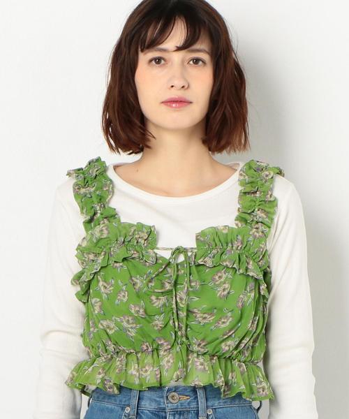 Another Edition（アナザーエディション）の「ジョーゼットフラワープリントキャミブラウス（キャミソール・レディース・ピンク/ケリー・FREE）」の4枚目の写真