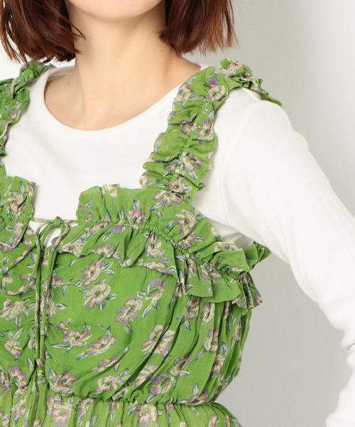 Another Edition（アナザーエディション）の「ジョーゼットフラワープリントキャミブラウス（キャミソール・レディース・ピンク/ケリー・FREE）」の9枚目の写真