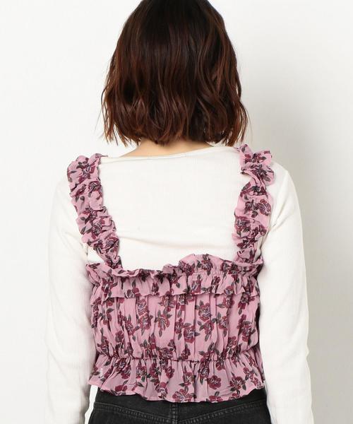 Another Edition（アナザーエディション）の「ジョーゼットフラワープリントキャミブラウス（キャミソール・レディース・ピンク/ケリー・FREE）」の12枚目の写真