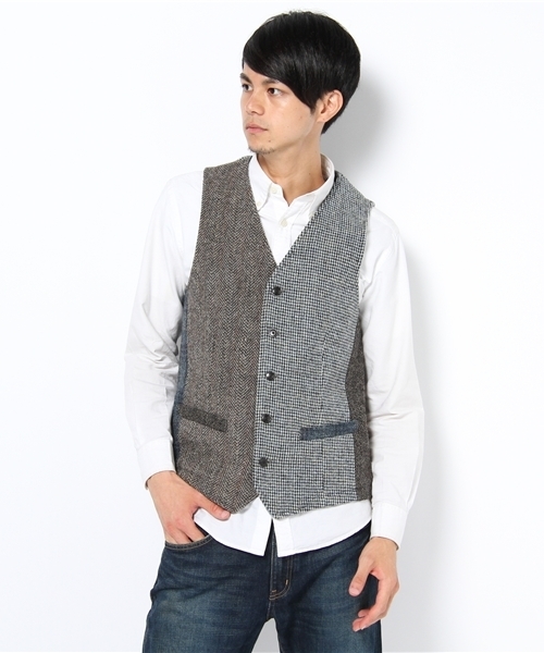 UNITED ARROWS HARRIS TWEED クレイジー ジレ BEAUTY&YOUTH UNITED ARROWS（ビューティーアンドユース