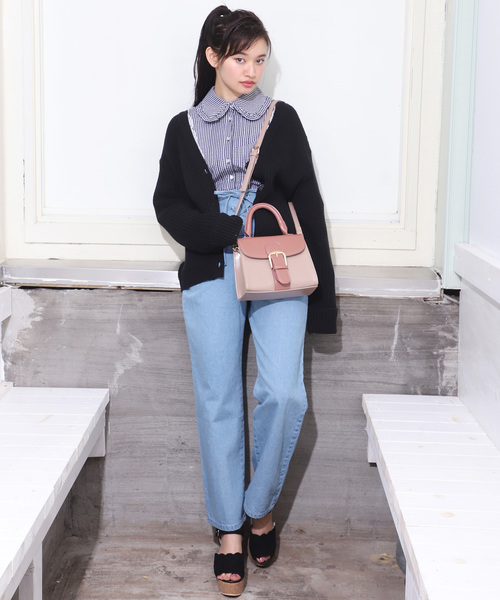 one after another NICE CLAUP(ワンアフターアナザーナイスクラップ)の「レース付きぎゅっとカーディガン(カーディガン/ボレロ・レディース・ブラック/ベージュ/オフホワイト/ピンク・FREE)」の15枚目の写真