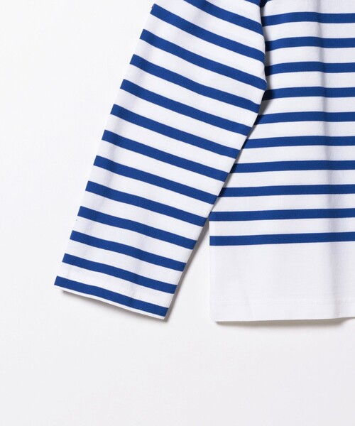 BEAMS BOY(ビームスボーイ)の「ナバルボーダー ビッグ ボートネック カットソー(Tシャツ/カットソー・レディース・ネイビー/ブルー/レッド・ONE SIZE)」の12枚目の写真