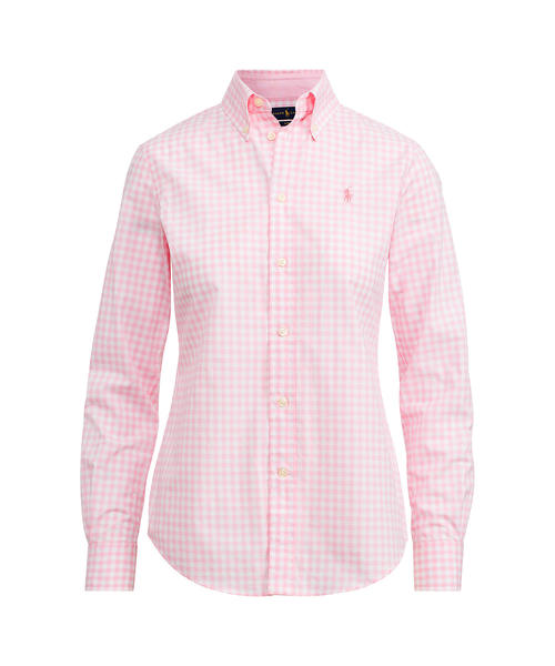 POLO RALPH LAUREN(ポロ ラルフ ローレン)の「スリム フィット ギンガム ポプリン シャツ(シャツ/ブラウス・レディース・ブラック系その他/ダルブルー系2/ブルー系8/パープル系その他/ピンク系その他・0/10/12/14/2/4/6/8)」の5枚目の写真