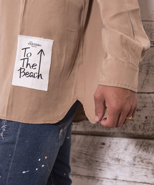 #Re:room（リルーム）の「タイガー刺繍ウォッシュドシャツ（シャツ/ブラウス・メンズ・ネイビー/カーキ/ベージュ・MEDIUM/SMALL）」の17枚目の写真