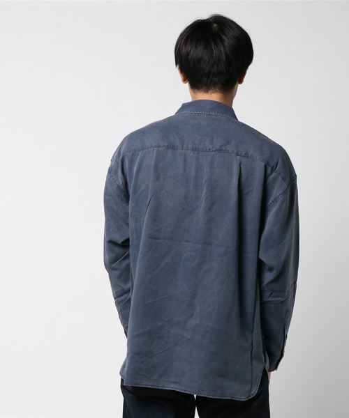 #Re:room（リルーム）の「タイガー刺繍ウォッシュドシャツ（シャツ/ブラウス・メンズ・ネイビー/カーキ/ベージュ・MEDIUM/SMALL）」の5枚目の写真