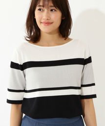 22 OCTOBRE | ◆パネルボーダーニット(ニット/セーター)