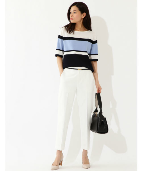 22 OCTOBRE（ヴァンドゥ－オクトーブル）の「◆パネルボーダーニット（ニット/セーター・レディース・グレー系その他/ブルー系その他・2/4）」の7枚目の写真