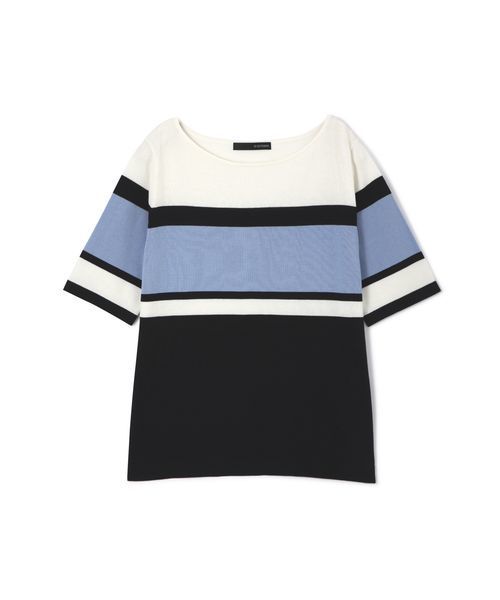 22 OCTOBRE（ヴァンドゥ－オクトーブル）の「◆パネルボーダーニット（ニット/セーター・レディース・グレー系その他/ブルー系その他・2/4）」の13枚目の写真