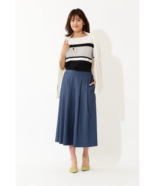 22 OCTOBRE（ヴァンドゥ－オクトーブル）の「◆パネルボーダーニット（ニット/セーター・レディース・グレー系その他/ブルー系その他・2/4）」の8枚目の写真