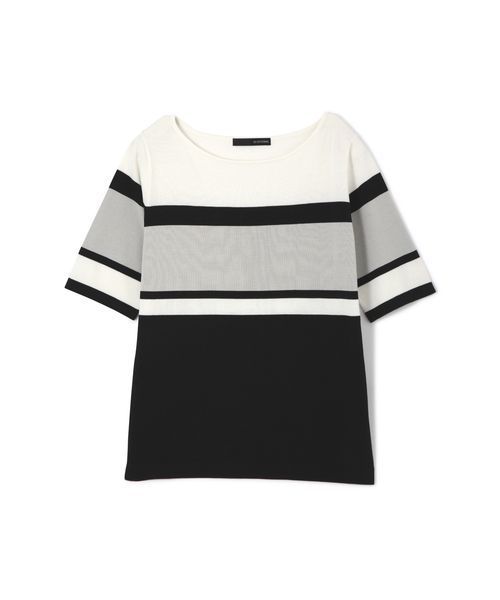 22 OCTOBRE（ヴァンドゥ－オクトーブル）の「◆パネルボーダーニット（ニット/セーター・レディース・グレー系その他/ブルー系その他・2/4）」の4枚目の写真