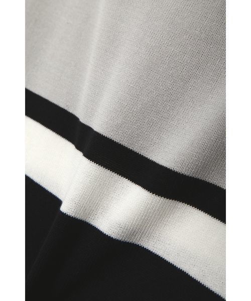 22 OCTOBRE（ヴァンドゥ－オクトーブル）の「◆パネルボーダーニット（ニット/セーター・レディース・グレー系その他/ブルー系その他・2/4）」の6枚目の写真