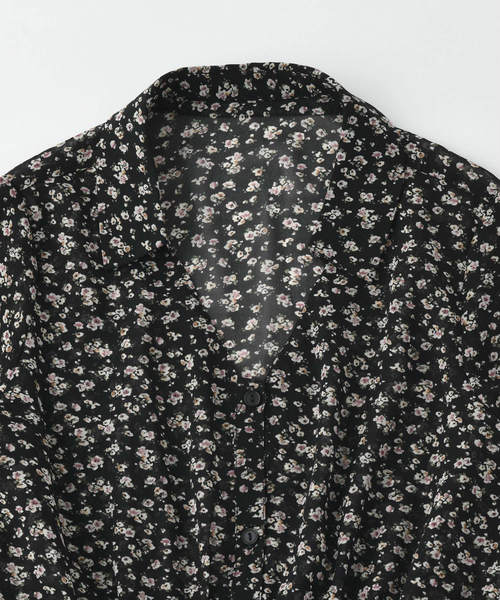 OLIVE des OLIVE（オリーブデオリーブ）の「[再入荷決定!] フレアシャツワンピース（シャツワンピース・レディース・ブラック/オフホワイト/グリーン・FREE）」の7枚目の写真