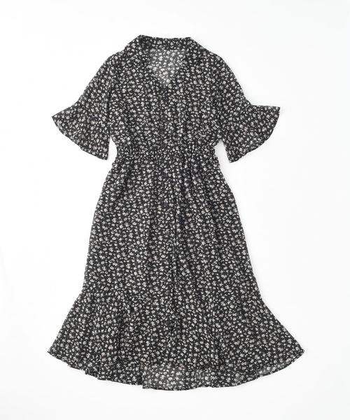 OLIVE des OLIVE（オリーブデオリーブ）の「[再入荷決定!] フレアシャツワンピース（シャツワンピース・レディース・ブラック/オフホワイト/グリーン・FREE）」の5枚目の写真