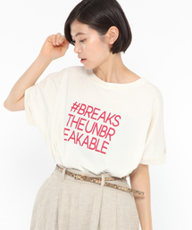 LAKOLE | 【汗ジミ軽減】タイポグラフィプリントTシャツ / LAKOLE(Tシャツ/カットソー)