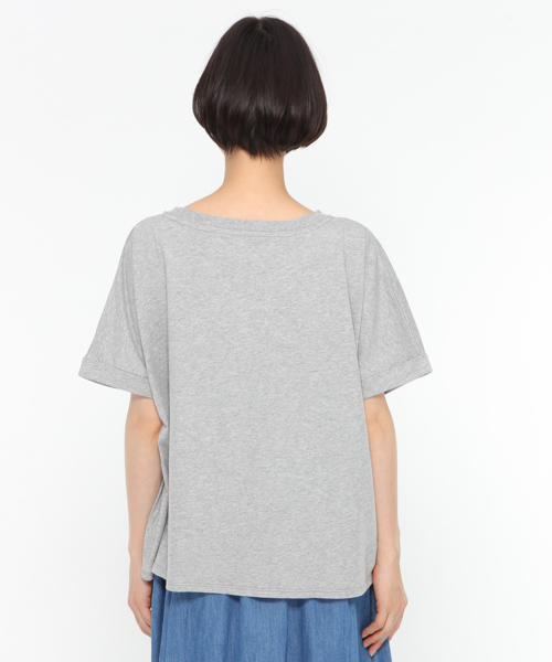 LAKOLE(ラコレ)の「【汗ジミ軽減】タイポグラフィプリントTシャツ / LAKOLE(Tシャツ/カットソー・レディース・グレー/オフホワイト・SMALL/MEDIUM)」の7枚目の写真