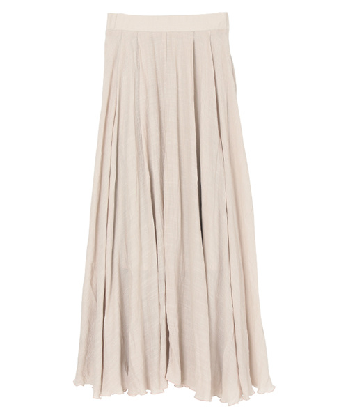 UR'S(ユアーズ)の「スラブボリュームマキシスカート(スカート・レディース・イエロー/ベージュ/ネイビー/パープル/ミント/ブラウン/オレンジ/アイボリー/ラベンダー・M/L/S/PS(XS-S))」の3枚目の写真