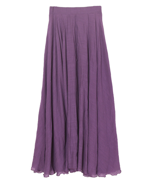 UR'S(ユアーズ)の「スラブボリュームマキシスカート(スカート・レディース・イエロー/ベージュ/ネイビー/パープル/ミント/ブラウン/オレンジ/アイボリー/ラベンダー・M/L/S/PS(XS-S))」の6枚目の写真