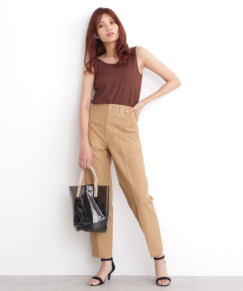 FREE'S MART（フリーズマート）の「◆テーパードベイカーパンツ（その他パンツ・レディース・ベージュ/パープル/カーキ・SMALL/MEDIUM）」の4枚目の写真