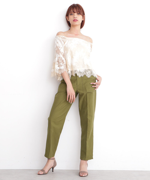 FREE'S MART（フリーズマート）の「◆テーパードベイカーパンツ（その他パンツ・レディース・ベージュ/パープル/カーキ・SMALL/MEDIUM）」の6枚目の写真