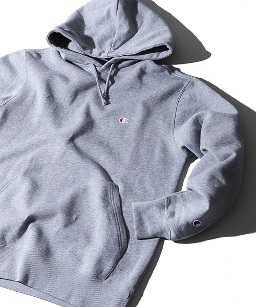 Champion（チャンピオン）の「WEGO/Champion起毛刺繍プルパーカー（パーカー・メンズ・ネイビー/ホワイト/杢グレー/ブラック・MEDIUM/LARGE）」の3枚目の写真