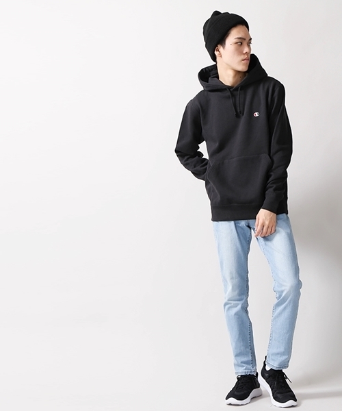 Champion（チャンピオン）の「WEGO/Champion起毛刺繍プルパーカー（パーカー・メンズ・ネイビー/ホワイト/杢グレー/ブラック・MEDIUM/LARGE）」の20枚目の写真