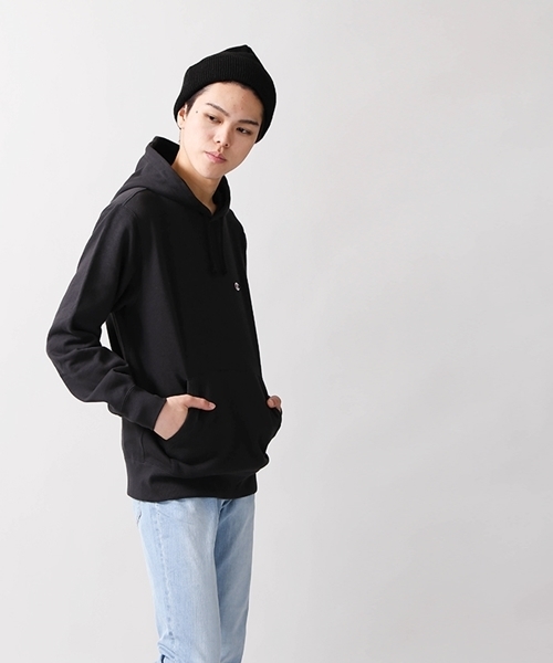 Champion（チャンピオン）の「WEGO/Champion起毛刺繍プルパーカー（パーカー・メンズ・ネイビー/ホワイト/杢グレー/ブラック・MEDIUM/LARGE）」の22枚目の写真