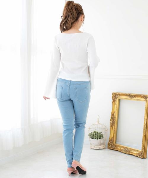 Julia Boutique（ジュリアブティック）の「選べる無地＆デニム・あったかHEAT極暖裏起毛レギンスパンツ/13327（デニムパンツ・レディース・ブラック/グレー/ネイビー/カーキ/ベージュ/オフホワイト/ボルドー/A/B/C・S/M/L/LL/3L/4L/5L/XS）」の15枚目の写真