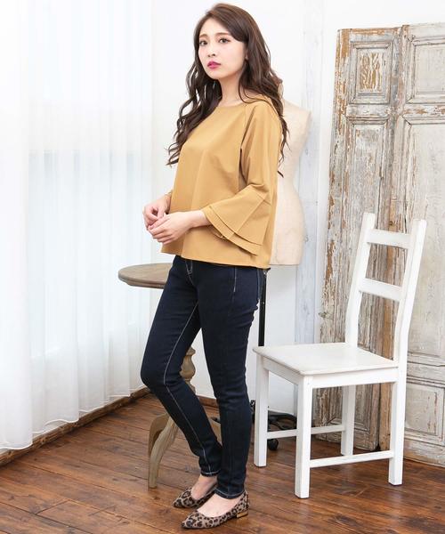 Julia Boutique（ジュリアブティック）の「選べる無地＆デニム・あったかHEAT極暖裏起毛レギンスパンツ/13327（デニムパンツ・レディース・ブラック/グレー/ネイビー/カーキ/ベージュ/オフホワイト/ボルドー/A/B/C・S/M/L/LL/3L/4L/5L/XS）」の19枚目の写真