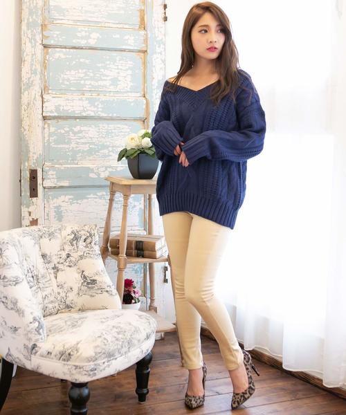 Julia Boutique（ジュリアブティック）の「選べる無地＆デニム・あったかHEAT極暖裏起毛レギンスパンツ/13327（デニムパンツ・レディース・ブラック/グレー/ネイビー/カーキ/ベージュ/オフホワイト/ボルドー/A/B/C・S/M/L/LL/3L/4L/5L/XS）」の21枚目の写真