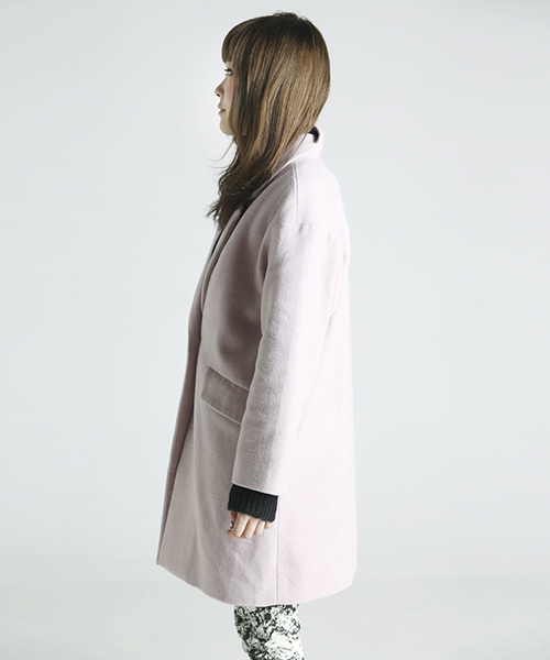 WEGO(ウィゴー)の「WEGO/チェスターコート(ステンカラーコート・レディース・アイボリー/ブラック/ネイビー/ライトピンク・FREE)」の9枚目の写真