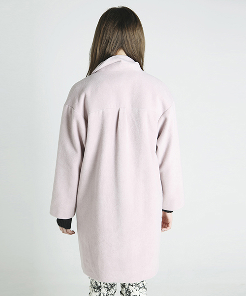 WEGO(ウィゴー)の「WEGO/チェスターコート(ステンカラーコート・レディース・アイボリー/ブラック/ネイビー/ライトピンク・FREE)」の10枚目の写真