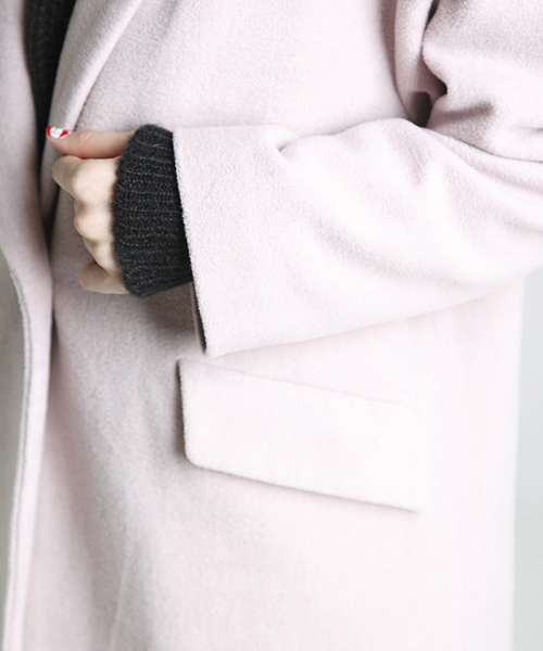 WEGO(ウィゴー)の「WEGO/チェスターコート(ステンカラーコート・レディース・アイボリー/ブラック/ネイビー/ライトピンク・FREE)」の11枚目の写真