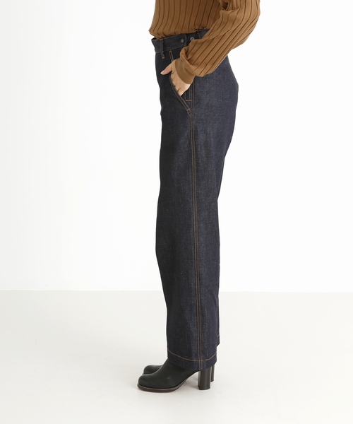 Munich(ミューニック)の「10ozリジットデニムランチパンツ(デニムパンツ・レディース・インディゴブルー・S/M)」の9枚目の写真