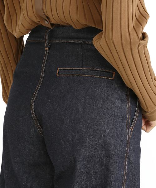 Munich(ミューニック)の「10ozリジットデニムランチパンツ(デニムパンツ・レディース・インディゴブルー・S/M)」の4枚目の写真