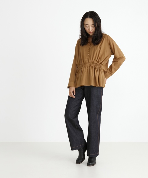 Munich(ミューニック)の「10ozリジットデニムランチパンツ(デニムパンツ・レディース・インディゴブルー・S/M)」の7枚目の写真