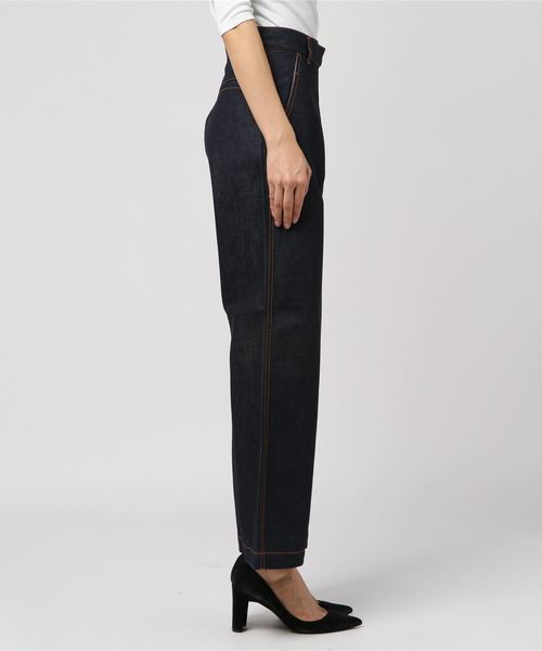 Munich(ミューニック)の「10ozリジットデニムランチパンツ(デニムパンツ・レディース・インディゴブルー・S/M)」の6枚目の写真