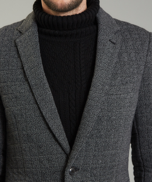 5351 POUR LES HOMMES(ゴーサンゴーイチプールオム)の「シングルノッチキルティングジャケット(テーラードジャケット・メンズ・ブラック/ネイビー・44/46/48)」の17枚目の写真