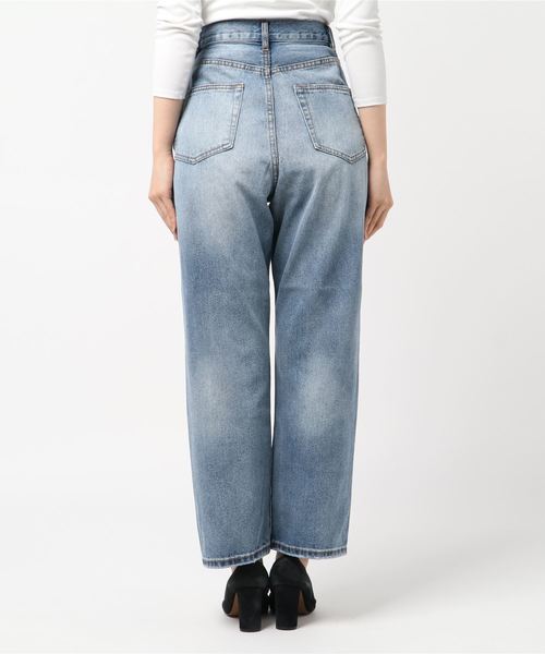 notch.（ノッチ）の「ストレートデニムパンツ（デニムパンツ・レディース・ブラック/ブルー・M/L/LL/S）」の3枚目の写真