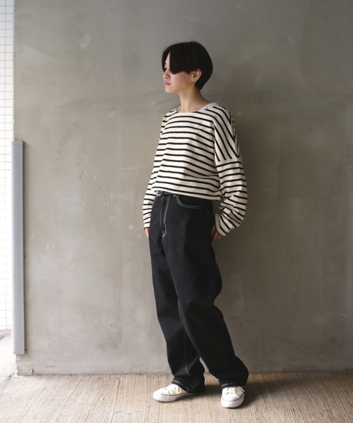 notch.（ノッチ）の「ストレートデニムパンツ（デニムパンツ・レディース・ブラック/ブルー・M/L/LL/S）」の22枚目の写真