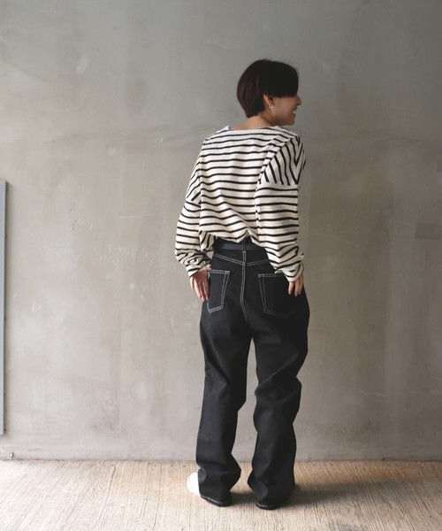 notch.（ノッチ）の「ストレートデニムパンツ（デニムパンツ・レディース・ブラック/ブルー・M/L/LL/S）」の21枚目の写真