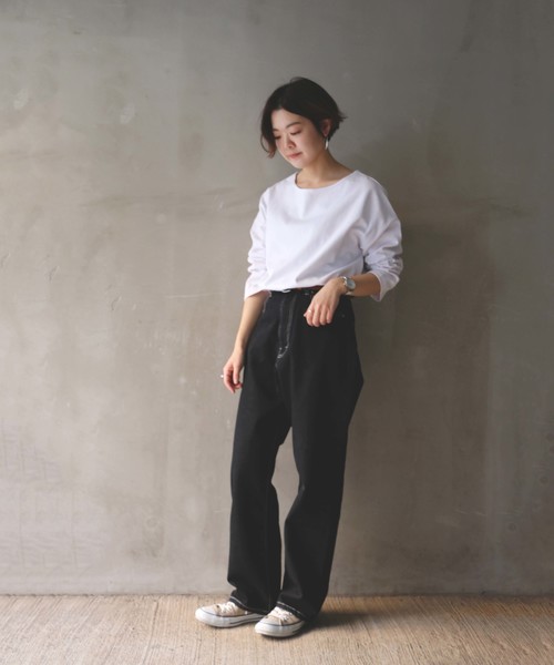 notch.（ノッチ）の「ストレートデニムパンツ（デニムパンツ・レディース・ブラック/ブルー・M/L/LL/S）」の9枚目の写真