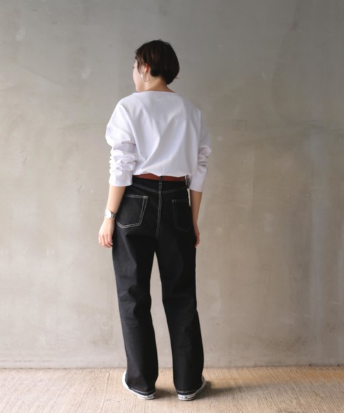 notch.（ノッチ）の「ストレートデニムパンツ（デニムパンツ・レディース・ブラック/ブルー・M/L/LL/S）」の8枚目の写真